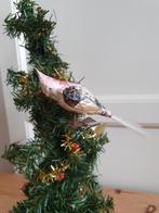 Glazen oude antieke kerstbal vogel kakatoe papegaai knijper, Ophalen of Verzenden