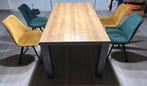 Leen Bakker Eettafel Finn licht eikenkleur + 4 stoelen, Huis en Inrichting, Ophalen, Gebruikt, 50 tot 100 cm, 150 tot 200 cm