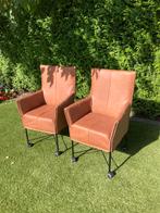 6 Montis Chaplin stoelen met wiel, Huis en Inrichting, Fauteuils, Ophalen, Minder dan 75 cm, Leer, Zo goed als nieuw
