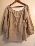 Ibiza mode blouse beige sand cotton xl/xxl, Kleding | Dames, Verzenden, Nieuw, Maat 46/48 (XL) of groter, Beige