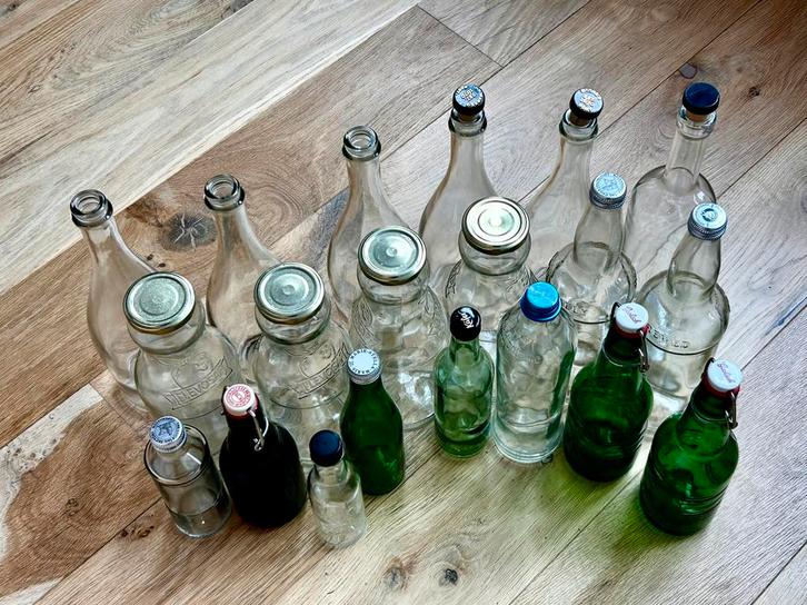 20 clean bottles for homade limonade etc, Verzamelen, Glas en Borrelglaasjes, Zo goed als nieuw, Overige typen, Ophalen