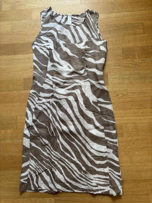 Scapa linnen jurk mouwloos 38-40, Kleding | Dames, Jurken, Gedragen, Maat 38/40 (M), Overige kleuren, Onder de knie, Verzenden