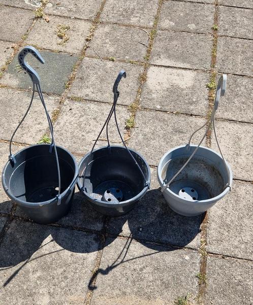 Hangbakken., Tuin en Terras, Bloembakken en Plantenbakken, Zo goed als nieuw, Kunststof, Minder dan 30 cm, Minder dan 60 cm, Rond