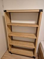 Houten Stellingkast op Wielen - 100x30x163,5cm, Ophalen, Met plank(en), Gebruikt, 100 tot 150 cm