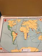Schoolplaat West-Indische & Oost-Indische Compagnie, Gelezen, Ophalen of Verzenden, Landkaart, 1800 tot 2000