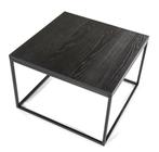 Salontafel Robin eikenhout – zwart 60x60 cm, Huis en Inrichting, Tafels | Salontafels, 50 tot 100 cm, Minder dan 50 cm, Nieuw