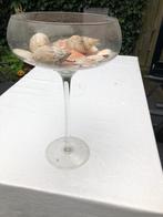 glazen vaas met leuke schelpen, Ophalen, Overige kleuren, Minder dan 50 cm, Glas