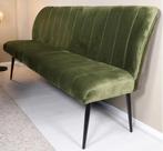 Eetkamerbank 180cm donkergroen velvet, Huis en Inrichting, Ophalen, Minder dan 75 cm, 150 tot 200 cm, Driepersoons