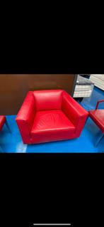 6x Eetkamer stoelen + fatuewel en poef. Merk jorı, Ophalen