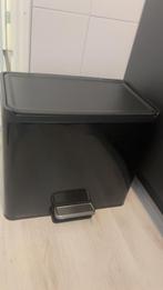 Eko prullenbak zwart, Ophalen, Kunststof, 50 tot 75 cm, 40 liter of meer