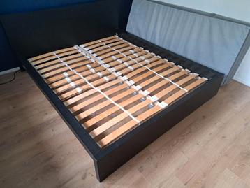 Ikea 2-persoons bed MALM, incl. Lattenbodem