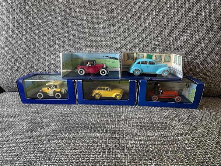4 x Kuifje modelauto’s 1:43 NIEUW! - zie foto’s €35,- + meer, Hobby en Vrije tijd, Modelauto's | 1:43, Nieuw, Auto, Overige merken