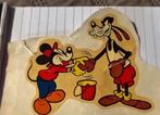 Mickey Mouse/Goofy afweek sticker ('60/'70), Ophalen of Verzenden