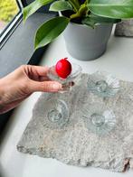 Vintage 4x Kehra Riihimaki Finnish Glass Candle Holders, Overige materialen, Ophalen of Verzenden, Zo goed als nieuw, Kandelaar