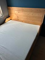 Antiek grenen bed 160x200, Ophalen, Gebruikt, Tweepersoons, 140 cm