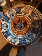 Antiek Delfts Blauw Bord Wilhelmina 1898-1923, Antiek en Kunst, Antiek | Keramiek en Aardewerk, Ophalen of Verzenden