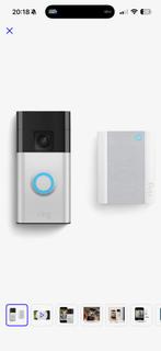 Ring Battery Video Doorbell Zilver met Chime (2nd Gen), Huis en Inrichting, Deurbellen, Ophalen of Verzenden, Zo goed als nieuw