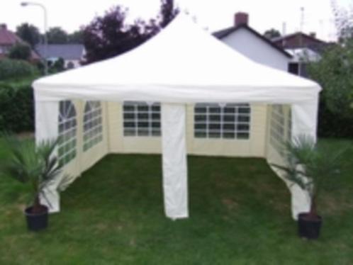 Partytent ( 4 x 4 mrt. ) en statafel huren !!!, Tuin en Terras, Partytenten, Gebruikt, Partytent, 2 meter of meer, Minder dan 5 meter