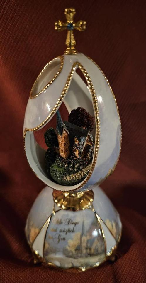 porseleinen muziekdoosje met swarovski kristalen, 22krt goud, Antiek en Kunst, Curiosa en Brocante, Ophalen