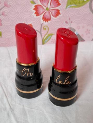 vintage peper zout stel lipstick Oh lala beschikbaar voor biedingen