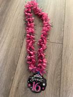 Ketting sweet 16, roze, Versiering, Ophalen of Verzenden, Zo goed als nieuw, Verjaardag