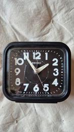 Seiko goed werkende wekker vintage zwart, Witgoed en Apparatuur, Wekkers, Ophalen of Verzenden, Zo goed als nieuw, Analoog