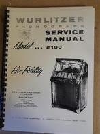 Wurlitzer 21oo service Manuel, Wurlitzer, Ophalen of Verzenden, Voor 1950, Zo goed als nieuw