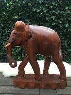 37 cm hoge houten olifant vintage, Ophalen of Verzenden, Huis en Inrichting