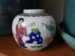 Chinese gemberpot man en vrouw met waaier, China, Ophalen of Verzenden