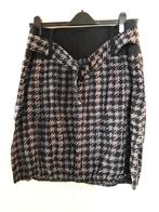 DEPT balkon rok print grijs zwart maat XL ceintuur, Verzenden, Zo goed als nieuw, Maat 46/48 (XL) of groter, Zwart