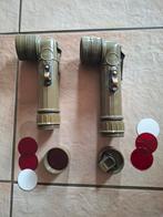 2 Vintage Nederlandse Leger Zaklampen Metaal (1983), Gebruikt, Gehele gezicht, Ophalen of Verzenden, Toebehoren