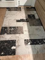 Modern vloerkleed met geometrisch patroon, Ophalen, Gebruikt, Wit, 150 tot 200 cm