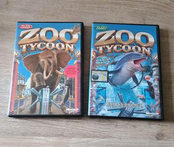 pc zoo tycoon basisspel + Marine Mania uitbreiding expansion beschikbaar voor biedingen