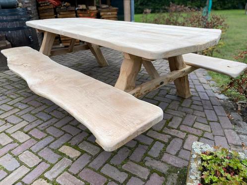 Eikenhouten tuinbank, bank, tuintafel, tuinpoort, kapjes, Tuin en Terras, Tuinhekken en Hekwerk, Nieuw, Tuinhek, Hout, Ophalen of Verzenden