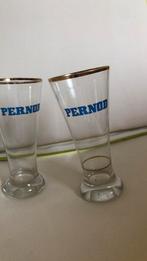 2 zeer oude Pernod  Glazen met afwijkende rand, Verzamelen, Glas en Borrelglaasjes, Ophalen of Verzenden, Zo goed als nieuw, Overige typen