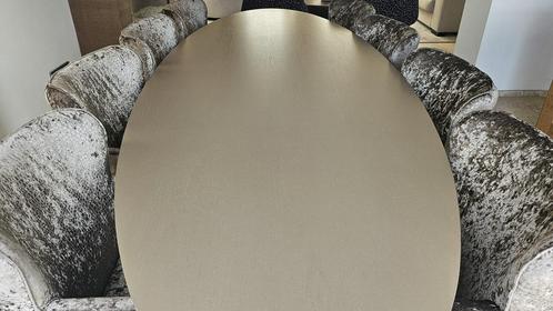 Eettafel met 8 stoelen, 1 jaar oud, Huis en Inrichting, Tafels | Eettafels, Zo goed als nieuw, 100 tot 150 cm, 200 cm of meer