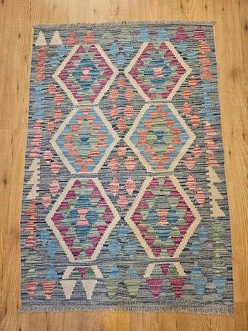 Handgeweven oosterse wollen kelim 121x83 beschikbaar voor biedingen