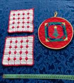 3 Vintage Pannenlappen  Samen €4,-, Huis en Inrichting, Keuken | Textiel, Ophalen of Verzenden, Gebruikt