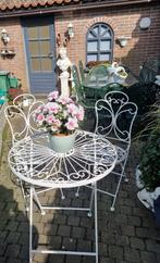 *** ANTIEKE BISTROSET ***, 2 zitplaatsen, Aluminium, Ophalen of Verzenden, Zo goed als nieuw