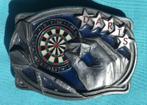 DARTS SPEL RIEM BUCKLE C + J INC 1990 DARTSBOARD PIJLTJES, Verzenden
