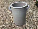 Oude grote grijze grès inmaak pot met oren,20 liter,decorati, Ophalen of Verzenden