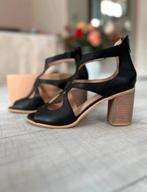 Black leather sandals MIDAS, Verzenden, Zwart, Nieuw, Sandalen of Muiltjes