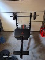 Bankdruk set +halter, Sport en Fitness, Fitnessapparatuur, Ophalen, Gebruikt, Metaal, Krachtstation