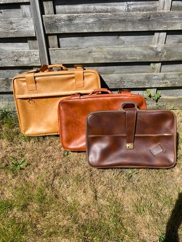 3 Vintage koffers (1970) in zeer goede staat  beschikbaar voor biedingen