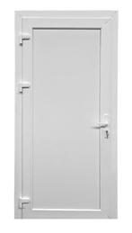 Kunststof deur met kozijn, blind 1010x2160mm wit, 75 tot 150 cm, Kunststof, Deurkozijn, Nieuw