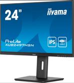 Iiyama ProLite XUB2497HSN - 24 inch Full HD IPS Monitor, Gaming, Full HD, Ophalen of Verzenden, Zo goed als nieuw