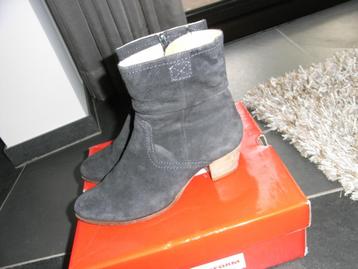 donker blauw suede/leren enkellaars/laars HELIOFORM mt 39 beschikbaar voor biedingen