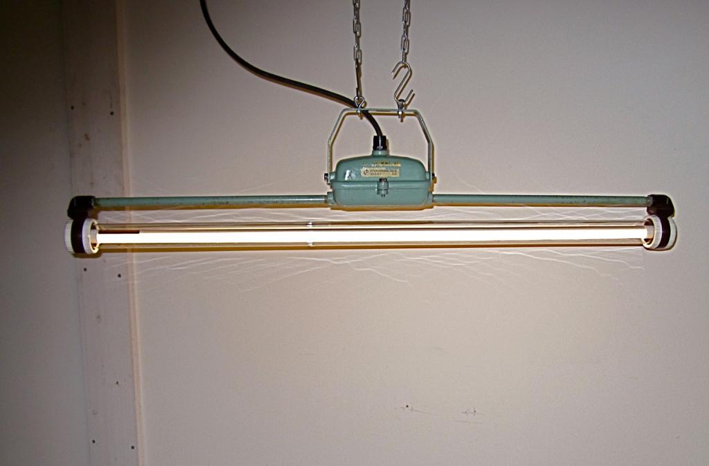 Vintage dimbare industriële hanglamp, Ophalen, Gebruikt, Glas, Vintage, industrieel