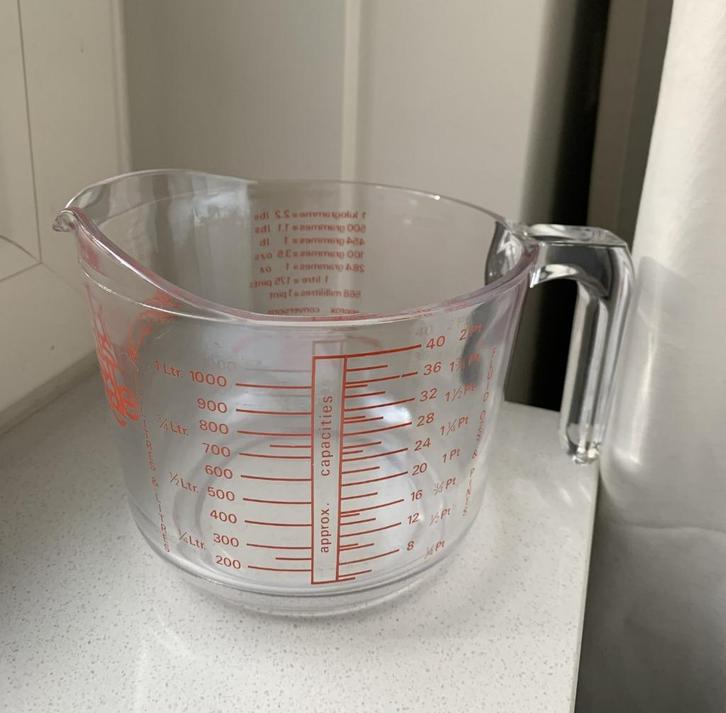 Arcuisine maatbeker, maatkan, maatglas, hittebestendig glas, Huis en Inrichting, Keuken | Keukenbenodigdheden, Zo goed als nieuw