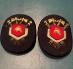 Twer originele pet emblemen Nederlandse brandweer, Ophalen of Verzenden, Gebruikt